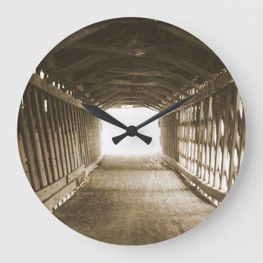 Tunnel of Light Große Wanduhr (Vorderseite)