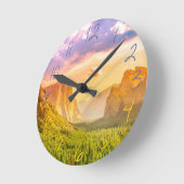 Tunnel View of Yosemite National Park Runde Wanduhr (Winkel)