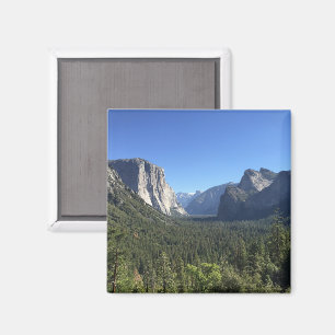 Tunnel View Yosemite Valley Blue Color Fotografy Magnet