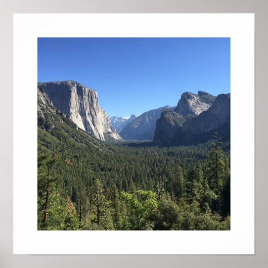 Tunnel View Yosemite Valley Blue Color Fotografy Poster (Vorne)