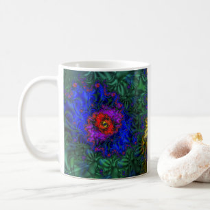 Tunnel-Vision Rainbow Fraktal Art Kaffeetasse