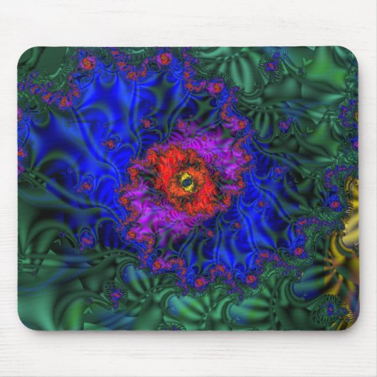 Tunnel-Vision | Rainbow Fraktal Art Mousepad (Vorne)