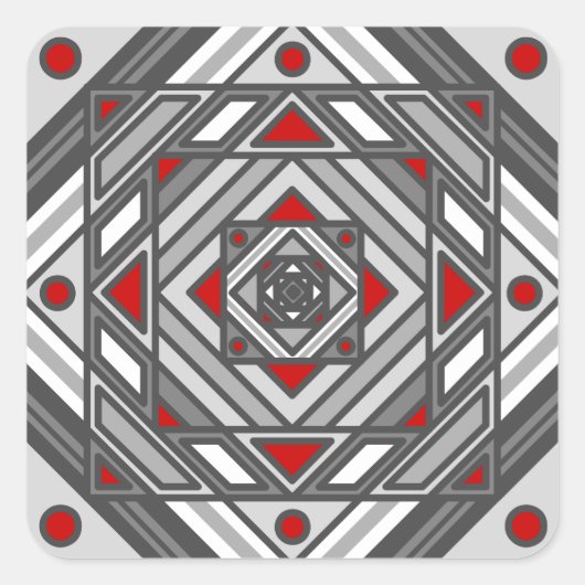 Tunnel-Vision-Sticker Quadratischer Aufkleber (Vorderseite)