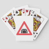 Tunnel-Warnschild Verkehrszeichen Spielkarten (Rückseite)