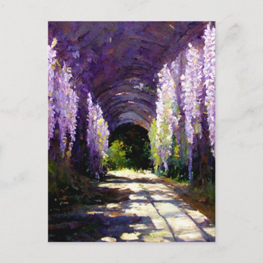 Tunnel Wisteria Postkarte (Vorderseite)