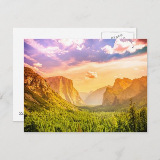 Tunnelansicht des Yosemite-Nationalparks Postkarte (Vorne/Hinten)