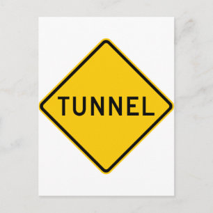 Tunnelbahnzeichen Postkarte