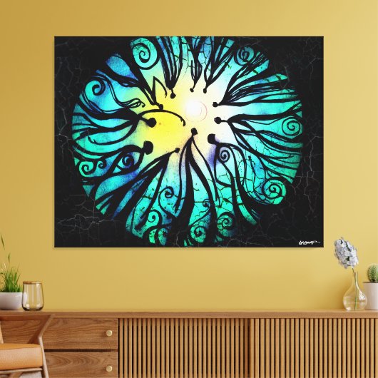 Tunnelblick (überzogene Canvas) Leinwanddruck (Insitu (Wohnzimmer))