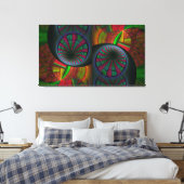 Tunneling Fraktal Psychedelic Leinwanddruck (Insitu (Schlafzimmer))