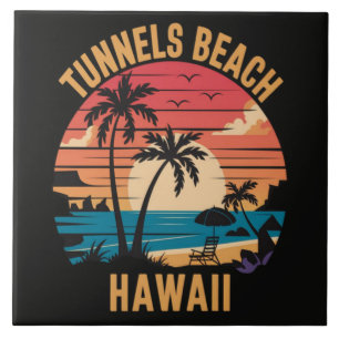 Tunnels Beach Hawaii Familienurlaub Fliese