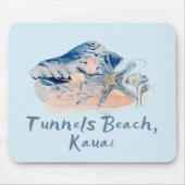 Tunnels Beach Kauai Muscheln Mousepad (Vorne)
