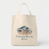 Tunnels Beach Kauai Seashells Tote Bag Tragetasche (Vorne)