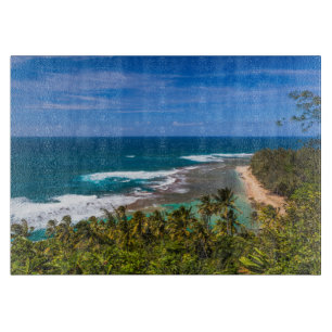 Tunnels Beach von Kalalau Trail aus gesehen Schneidebrett