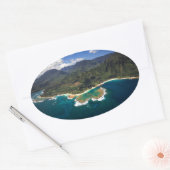 Tunnels Reef auf der hawaiianischen Insel Kauai Ovaler Aufkleber (Umschlag)