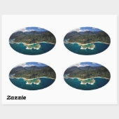 Tunnels Reef auf der hawaiianischen Insel Kauai Ovaler Aufkleber (Blatt)