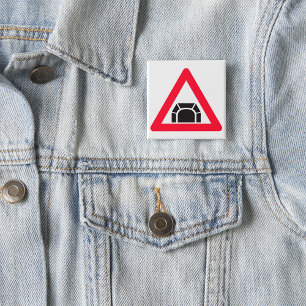 Tunnelwarnung Straßenzeichen Button