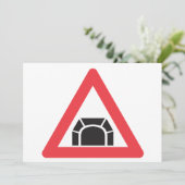 Tunnelwarnung Straßenzeichen Einladung (Stehend Vorderseite)