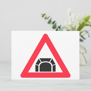 Tunnelwarnung Straßenzeichen Einladung