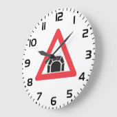 Tunnelwarnung Straßenzeichen Große Wanduhr (Winkel)