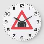 Tunnelwarnung Straßenzeichen Große Wanduhr (Vorderseite)
