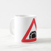 Tunnelwarnung Straßenzeichen Kaffeetasse (Vorderseite Links)