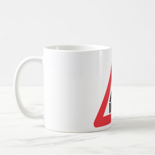 Tunnelwarnung Straßenzeichen Kaffeetasse (Links)