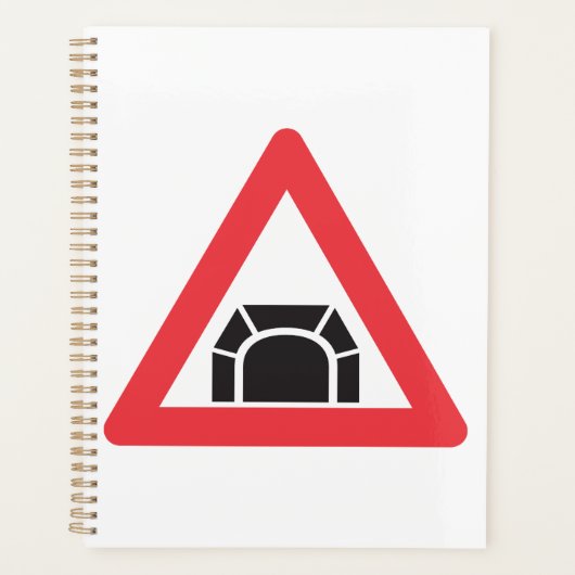 Tunnelwarnung Straßenzeichen Planer (Vorderseite)