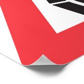 Tunnelwarnung Straßenzeichen Poster (Ecke)