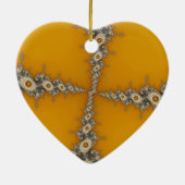 Tunnelweihnachtsfest-Fraktal Keramikornament (Hinten)