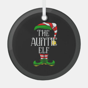 Tuntie Elf Familie Matching Weihnachtsgruppe Ornament Aus Glas