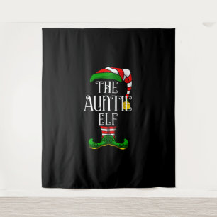 Tuntie Elf Familie Matching Weihnachtsgruppe Wandteppich