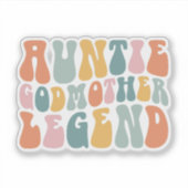 Tuntie Godmutter Legend Vintag Aufkleber (Vorderseite)