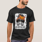 Tuntie Messy Bun Spooky Pumpkin Oma Halloween T-Shirt (Vorderseite)