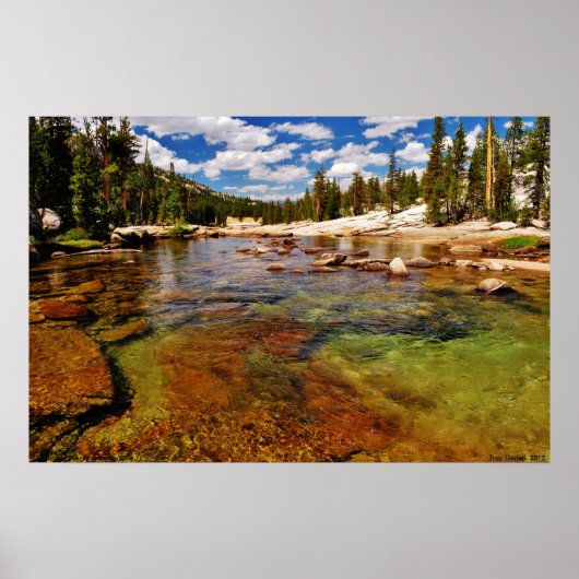 Tuolumne River, Tuolumne Meadows, Yosemite. Poster (Vorne)