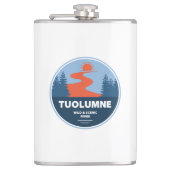 Tuolumne Wild und Landschaftlicher Fluss Californi Flachmann (Vorderseite)