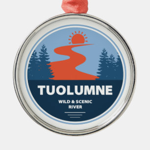 Tuolumne Wild und Landschaftlicher Fluss Californi Ornament Aus Metall