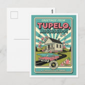 Tupelo, MS Retro-Reise Postkarte (Vorne/Hinten)
