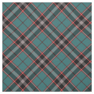 Tüpfelrote und Türkis karierte, kräftige Muster-Vi Stoff