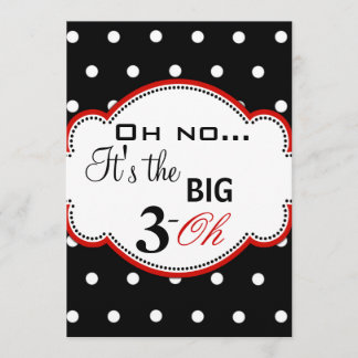 Tupfen-30. Geburtstag lädt ein Einladung