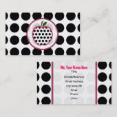 Tupfen Apple arbeiten Lehrer-Visitenkarte um Visitenkarte (Vorne/Hinten)