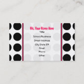 Tupfen Apple arbeiten Lehrer-Visitenkarte um Visitenkarte (Rückseite)