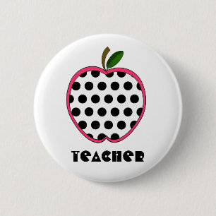 Tupfen-Apple-Lehrer Button