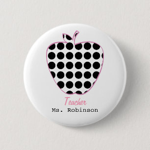 Tupfen-Apple-Lehrer Button