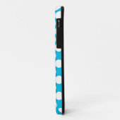 Tupfen auf Blau Case-Mate iPhone Hülle (Hinten/Links)