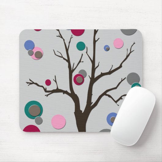 Tupfen-Baum-Mausunterlage Mousepad (Mit Mouse)