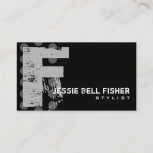 Tupfen beunruhigt - Monogramm F Visitenkarte