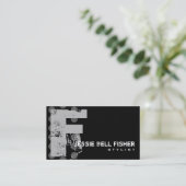 Tupfen beunruhigt - Monogramm F Visitenkarte (Stehend Vorderseite)