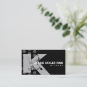 Tupfen beunruhigt - Monogramm K Visitenkarte (Stehend Vorderseite)