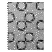Tupfen-Blumennotizbücher: Grau Notizblock (Vorderseite)