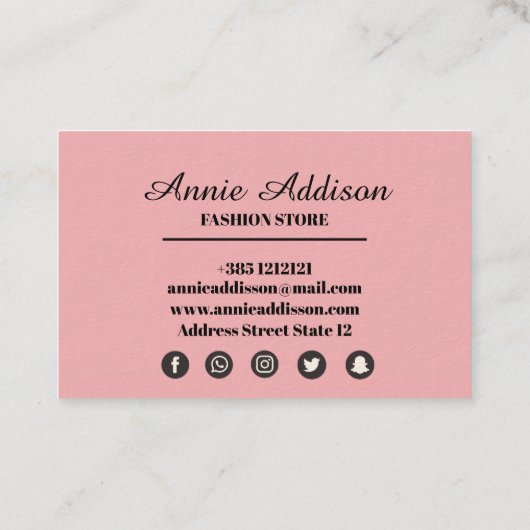 Tupfen-Bogen-Muster Visitenkarte (Rückseite)